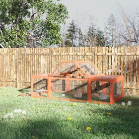 Large Rabbit Hutch Small Animal Habitat Enclosure Outdoor Run and Lockable Doors Natural