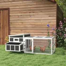 Chicken Coop with Nesting Box for 6 Chickens