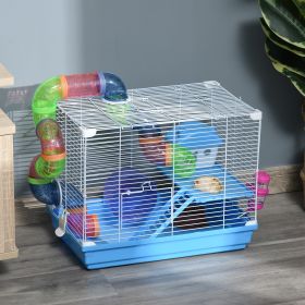 2-Level Hamster Cage Rodent Gerbil House Mouse Mice Rat Habitat Wire with Exercise Wheel