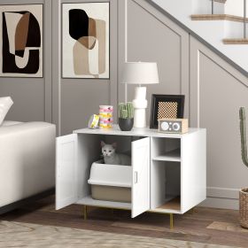 Cat Litter Box Enclosure End Side Table with Scratching Pad