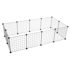Pet Playpen, Small Animal Cage Indoor Portable Metal Wire Yard Fence For Small Animals, Guinea Pigs, Rabbits Kennel Crate Fence Tent