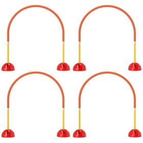 4 Piece Dog Agility Equipment W 4 Adjustable Width Doors, Carry Bag, Easy Assemble & Portable, Orange