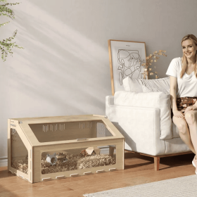 39 Inch Hamster Cage Habitat With Acrylic Window & Openable Top For  Hamster