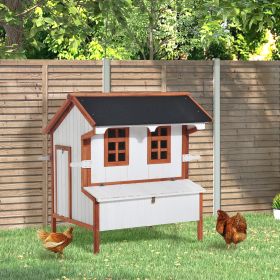 47" Chicken Coop Chicken House Rabbit Hutch Raised Poultry Cage Portable Hen Pen Backyard with Nesting Box and Handles