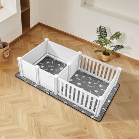 Puppy Dog Whelping Pen Box Adjustable Door Height For Medium Dogs 73x38x19.7 In