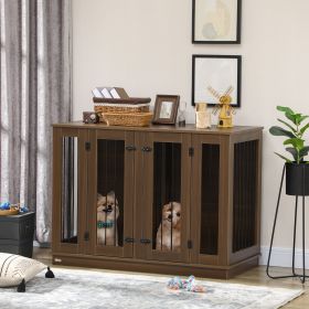 Dog Crate (Option: Walnut-1335x690x195 mm)