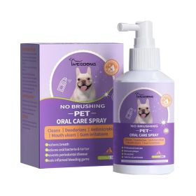 Yegebang Cat And Dog Teeth Cleaning Spray Pet Oral Cleaning Deodorizing Fresh Breath (Option: 4PCS)