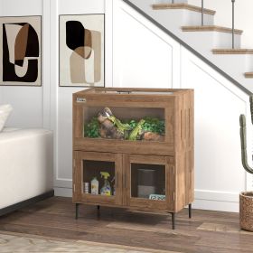 30 Gallon Reptile Tank (Option: Brown-940x520x180 mm)