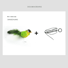 Cute Bird Design Cat Teaser Toy, SimulationParrot Cat Teaser Toy, Interactive Cat Teaser Toy,Pet Supplies Catbirdtoy Catnip (Option: Green)