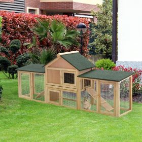 Rabbit Cage Outdoor (Option: Natural-995x750x180 mm)
