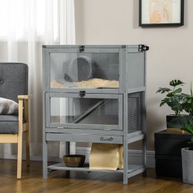 5-Tier Hamster Cage Mice Habitat Rat Habitat With Openable Top (Option: Grey-960x450x230 mm)