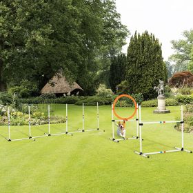 Backyard Competitive Dog Agility Training Kit Obstacle Course Equipment (Option: White-995x205x195 mm)
