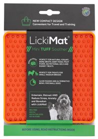 LickiMat® Mini Tuff Soother Dog (Option: Mini Tuff Soother Orange Dog)