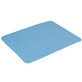 Dog Cooling Mat Summer Pets Cold Bed Extra Large For Small Big Dogs Pet Accessories Cat Durable Blanket Sofa Cat Ice Pad Blanket Pet Products (Option: Blue Edging-L70*55cm)